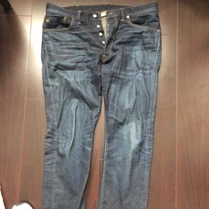 RRL Jeans Blue Cauldwell Distressed Wash
